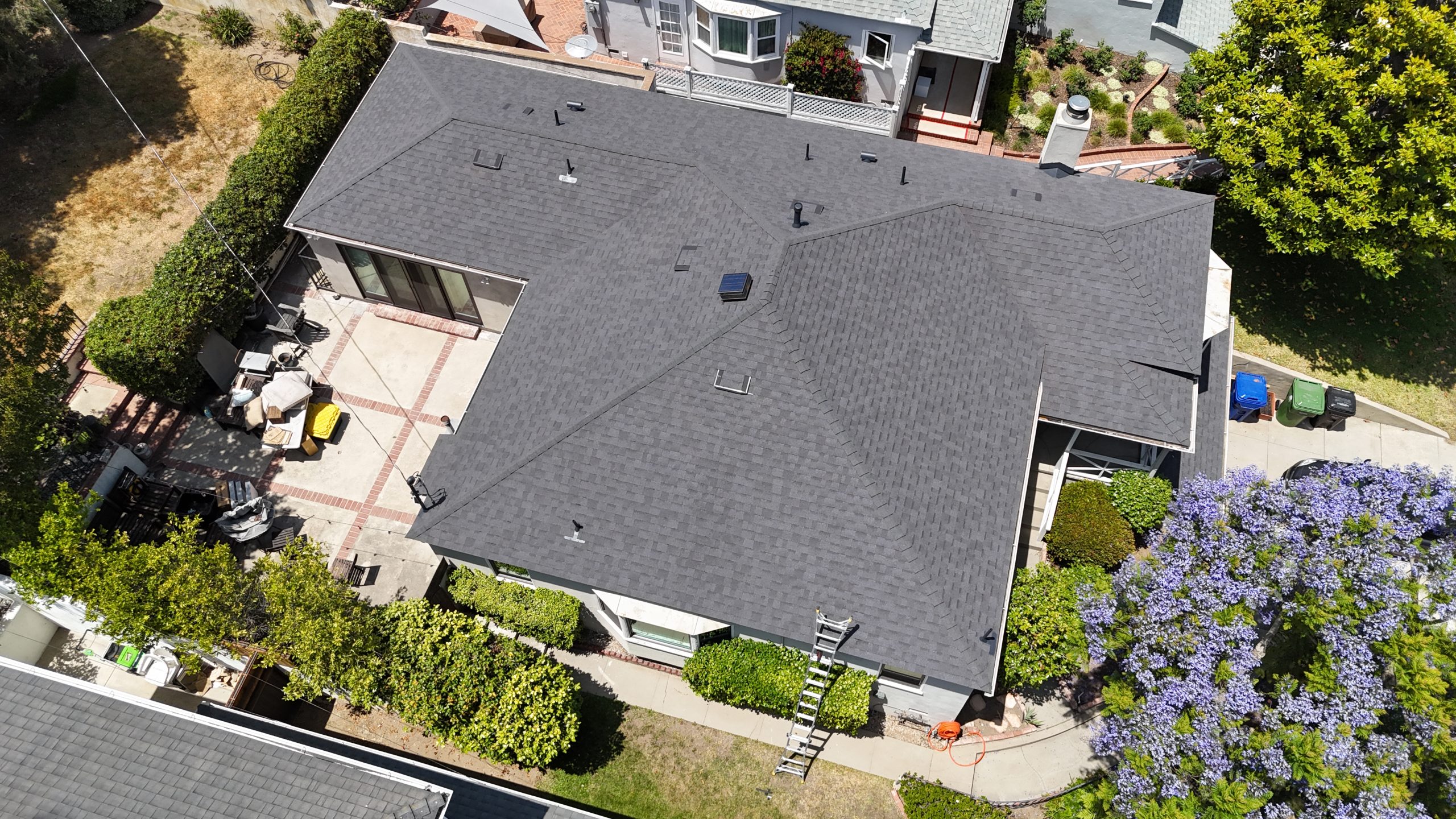 Completed edge and ridge detail on a Westchester roof
